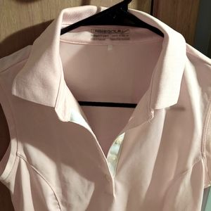 NWOT Nike Golf Fit-Dry pink sleeveless polo